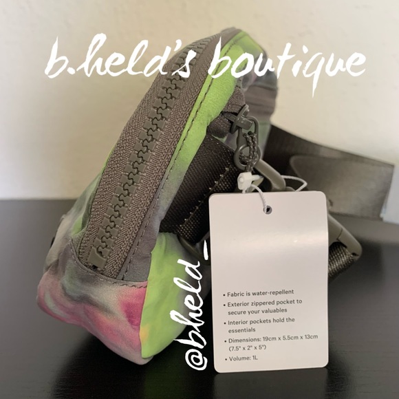 lululemon Everywhere Belt Bag in Hyper Dye Multi/Rover Pink Green (1L) New NWT - Picture 4 of 15